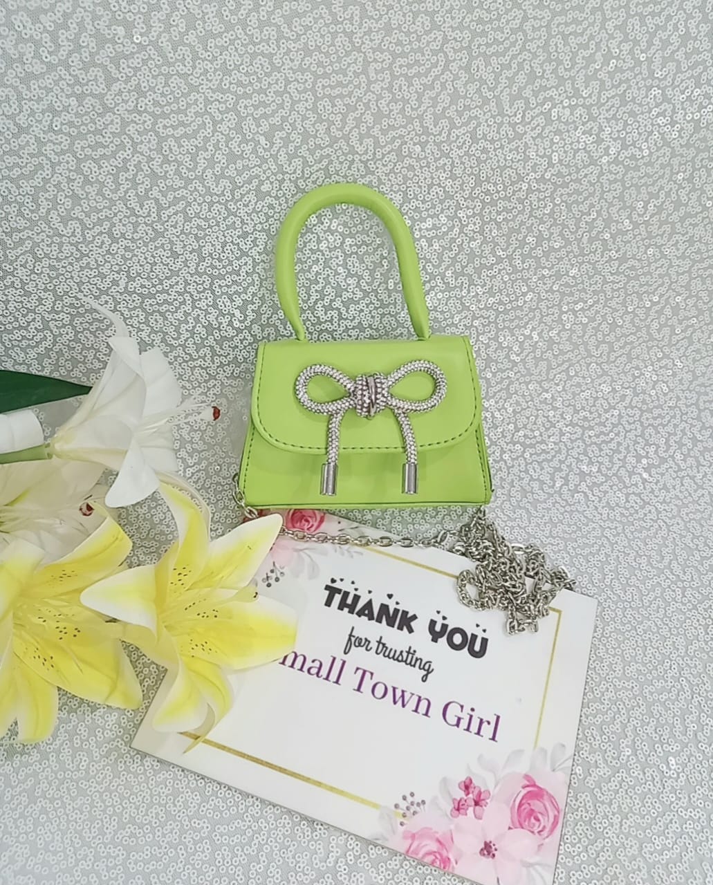 Stoned Bowknot Mini Bag (B112)