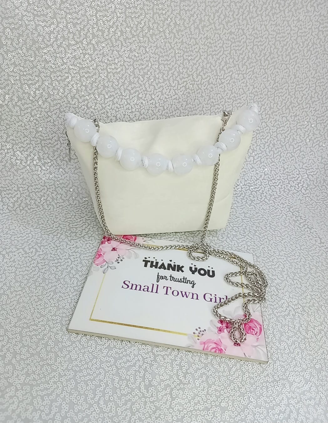 Marble Handle Pouch Bag (B108)