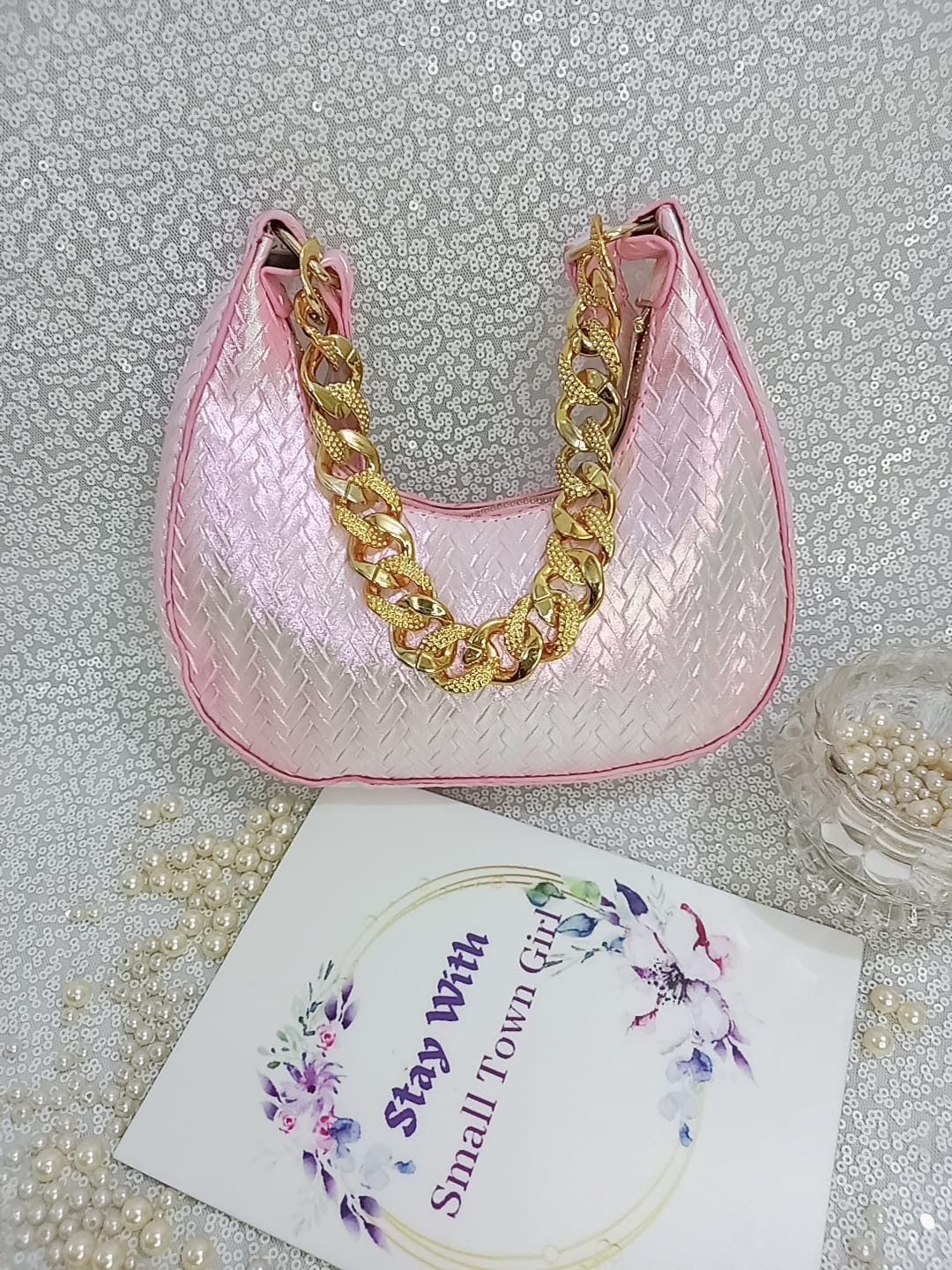 Multicolor Effect Half-Moon Bag (B107)