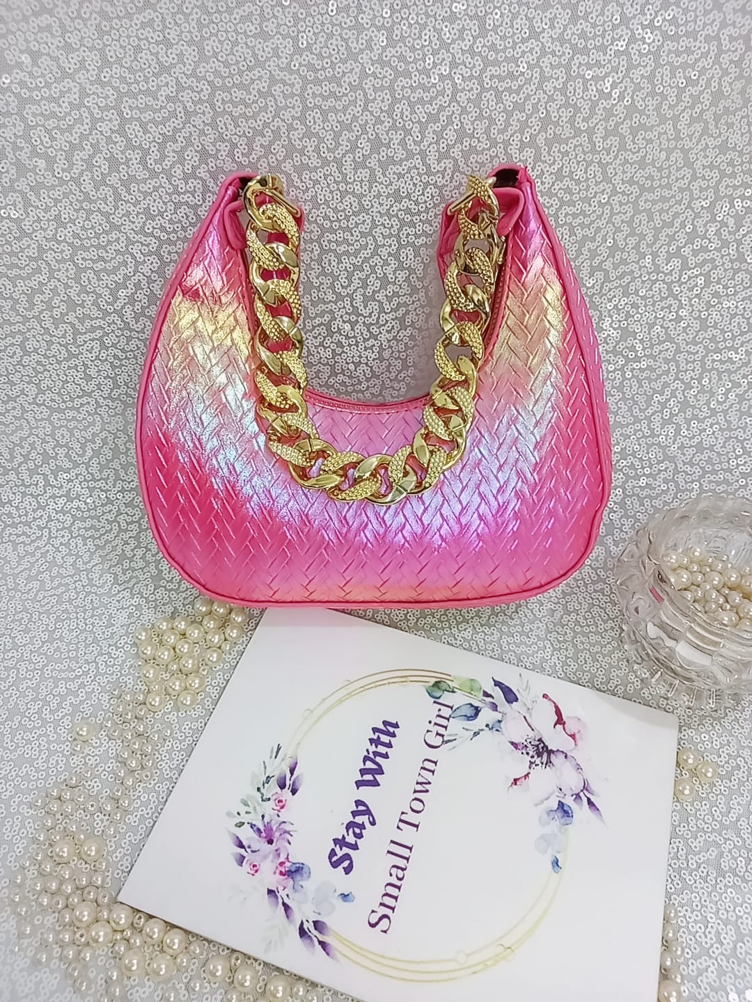 Multicolor Effect Half-Moon Bag (B107)