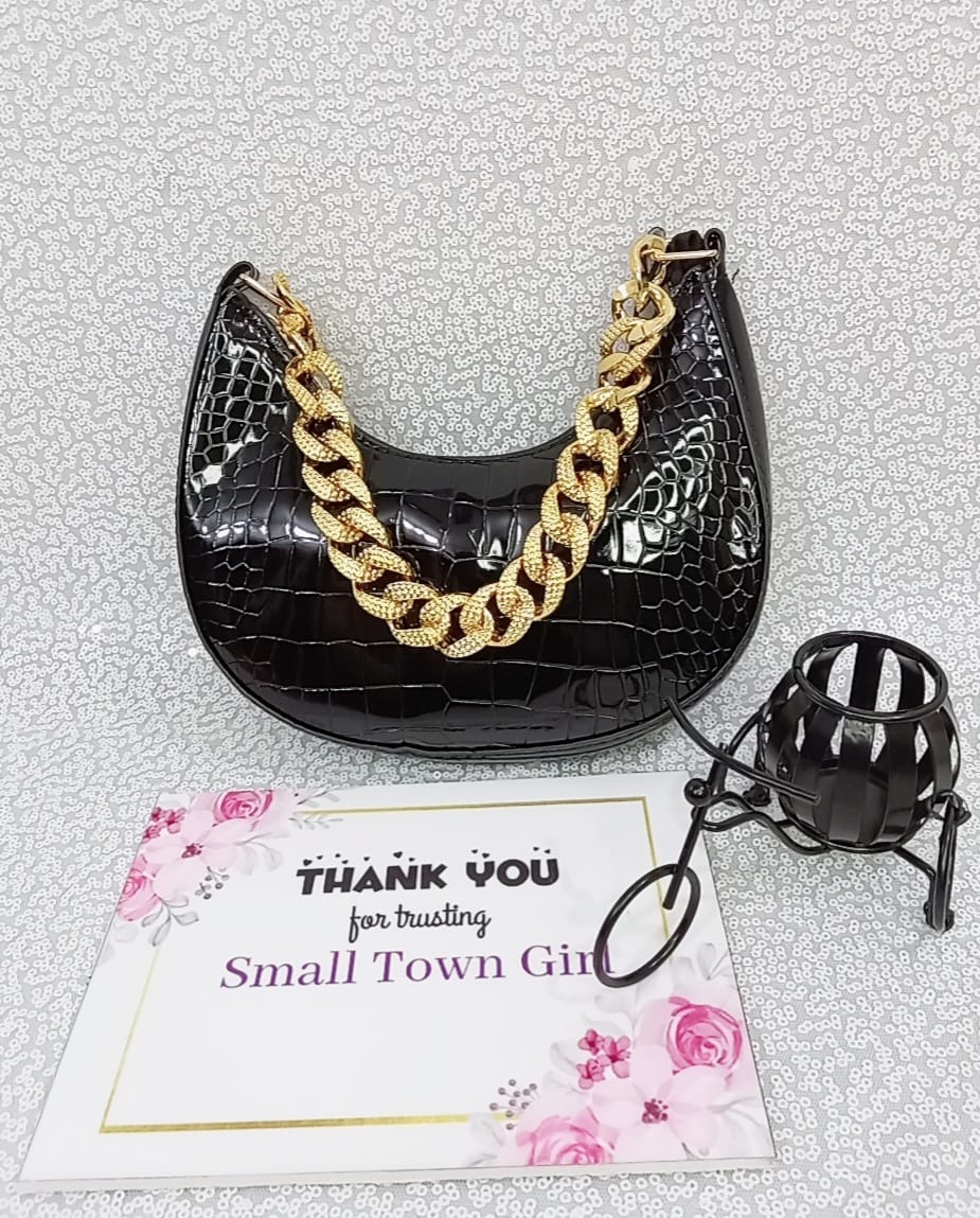 Glossy Half-Moon Bag (B114)