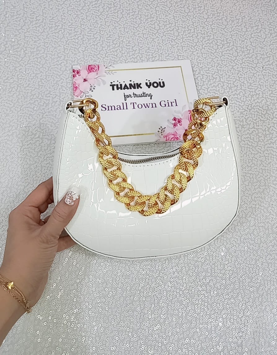 Glossy Half-Moon Bag (B114)