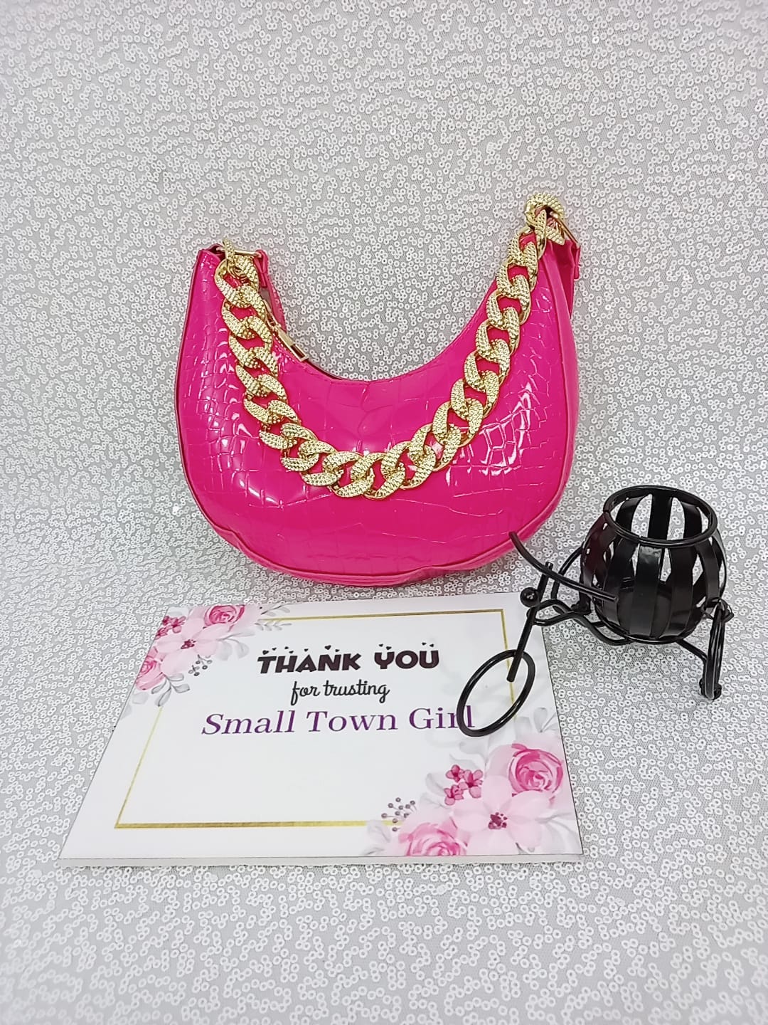 Glossy Half-Moon Bag (B114)