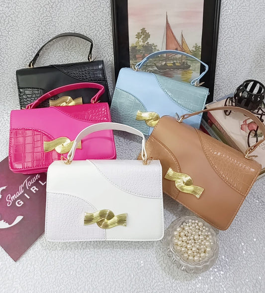 Stylish PU Leather Handbag – 6x9 Inch | Multi Colors (B132)