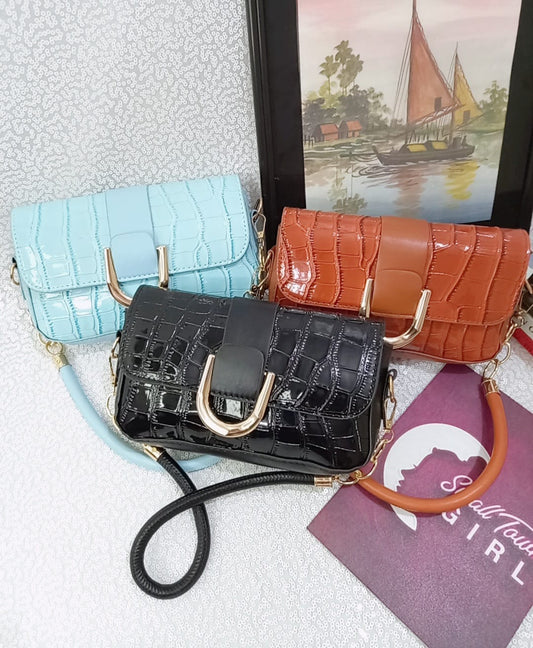 PU Leather Mini Bag – Magnetic Closure & Metal Strap (B138)