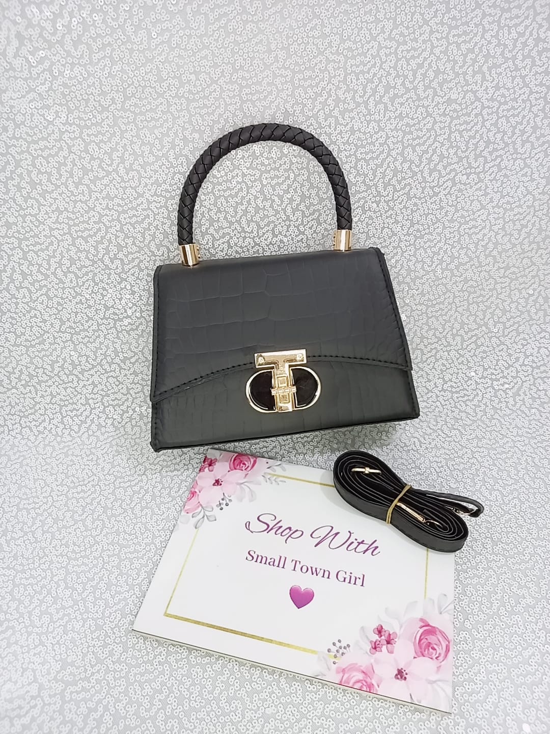 Mate Self Crocodile Print Bag (B111)